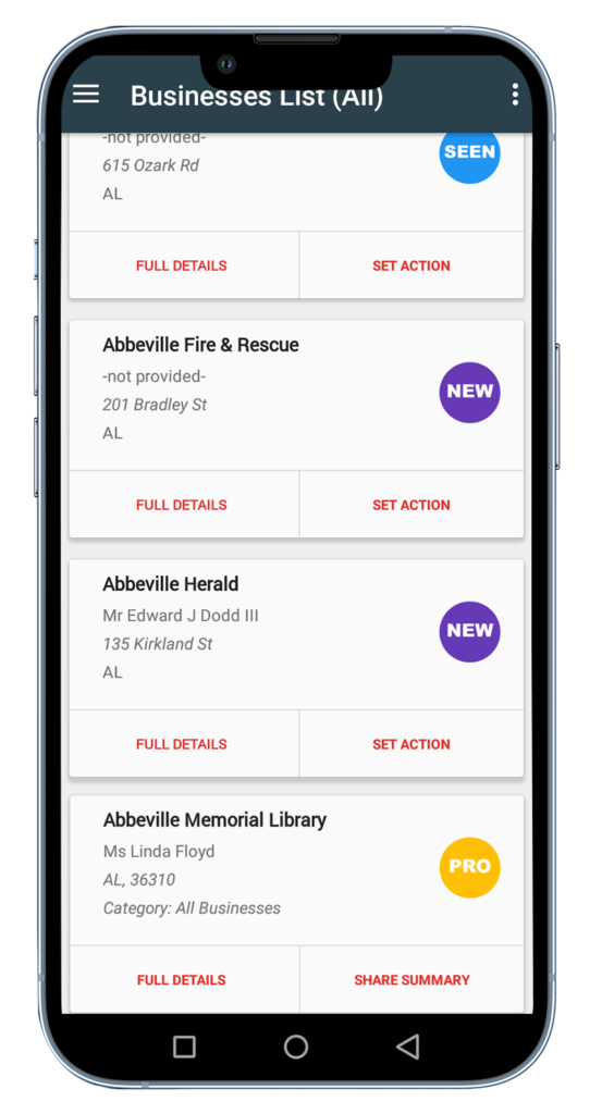 Software Solutions For All - Business Prospects and Leads Manager Android Application